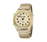 Orologio parlante, controllo onde radio, indicazione vocale di ora/data/allarme, indicazione ore, nessuna ricarica necessaria, nessuna app necessaria, adatto per anziani/ipovedenti, TU-0901, gold