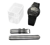 Orologio parlante inglese per non vedenti e ipovedenti, orologio da polso con annuncio vocale con ora/sveglia, include cinturino in silicone + cinturino in nylon extra, ideale per anziani e utenti con