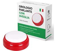 Orologio parlante Voce Italiana per Anziani, Malati di Alzheimer, Ipovedenti o Non vedenti - Idea Regalo per Nonni e Genitori - Sveglia Senior