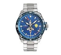 Orologio Patrouille de France Athos 8 Posteriore Destro Automatico Acciaio Quadrante Blu