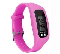 Orologio pedometro in silicone, contatore elettronico ad alta precisione con display a LED, tracciatore fitness con calcolo della distanza calorica, cinturino leggero per passeggiate quotidiane