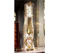 Orologio Pendolo da Soggiorno Orologi a Colonna Ceramica Capodimonte Bianco Oro