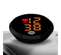 Orologio per auto per cruscotto - Dashboard di auto luminosa rotonda a bordo | Orologi digitali adesivi automobilistici | Attenersi al Display Time Display di piccoli LED per il cruscotto di moto per