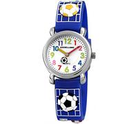 Orologio per bambini Excellanc orologio di apprendimento in silicone calcio blu analogico al quarzo