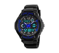 Orologio per bambini, orologio per ragazzi per 6-15 anni, orologio da polso analogico impermeabile per sport all'aria aperta multifunzione digitale con allarme luminoso LED e data del calendario,