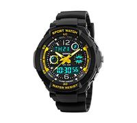 Orologio per bambini, orologio per ragazzi per 6-15 anni, orologio da polso analogico impermeabile per sport all'aria aperta multifunzione digitale con allarme luminoso LED e data del calendario
