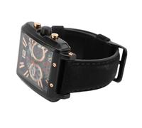 Orologio per Business Cronografo Analogico, Cronografo Orologio in Quarzo Movimento Quadrante Rettangolare Ideale Presente per il papà (Quadrante blu cinghia nero)