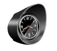 Orologio per console auto per interno cruscotto, orologio al quarzo per veicoli con display luminoso, design antiurto, retroilluminazione a 3 colori, adatto per prese d'aria e console (nero)