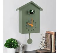 Orologio per cucù con chimer orologio da suono cucù minimalista con pendolo delicato orologio cucù per uccelli a batteria a pianto a parete a parete a parete per la casa soggiorno decorazione dell'uff