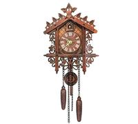 Orologio per cuculo per muro tradizionale orologio coo vintage coo intagliato koo koo con sospensione romano numero decorativo di densità decorativa parete per soggiorno, giallo scuro