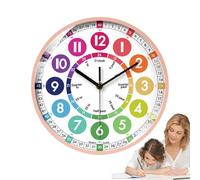 Orologio per l'apprendimento dei Bambini - Strumento per l'insegnamento del, Decorazione murale Colorata | Interessante ripartizione dei Numeri, Orologio visivo per la Stanza dei Bambini