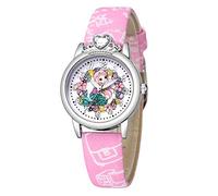 Orologio per ragazzi e adolescenti, età 15-18 anni, motivo calcio, al quarzo, per bambini, rosa, misura unica
