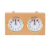 Orologio per scacchi, timer analogico, retrò, in legno, ad alta precisione, per competizione meccanica, strumento di cronometraggio per scacchi, scacchi cinesi, giochi Weiqi,