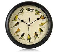 Orologio per uccelli decorativi che canta a un'ora, da 10 '' a muro rotondo appeso orologio per l'arredamento della cucina per ufficio, canto