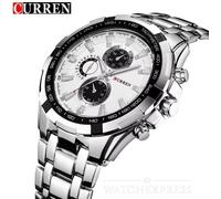 OROLOGIO Polso Curren Uomo Quarzo ANALOGICO Moderno Elegante Acciaio