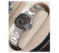 OROLOGIO POLSO UOMO DONNA LONGBO 80771 QUARZO CALENDARIO IMPERMEABILE SILVER NER