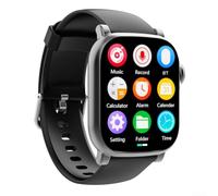 Orologio portatile per lettore multimediale con display da 2,01 pollici per video AV e musica multiformato con robusta struttura in metallo e sistema di altoparlanti integrato (nero grigio 16 GB)