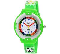 Orologio QBOS da calcio, cinturino in silicone verde chiaro