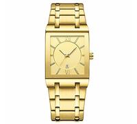 Orologio quadrato per uomini e donne in acciaio inossidabile orologio quadrato con data analogico al quarzo orologio da polso Sne435, B, One Size