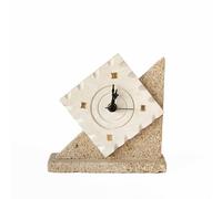 Maestro d'arte De Iaco Alfredo Orologio Quadrato Scultura Decorazione bomboniera in Carparo e Pietra Leccese salentina Misure 19 x 19 cm