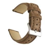 orologio retro opaco con pelle di grembo, Cinturino di ricambio for orologio in pelle scamosciata multicolore 18 mm 19 mm 20 mm 22 mm(Light coffee 1,18mm)