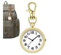 Orologio rotondo, con fibbia a , elegante e raffinata clip per famiglie, amici, amanti delle vacanze, gold, Siehe Beschreibung