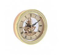 Orologio Rotondo in Metallo Meccanismo a Ingranaggi Visibile