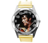 Orologio rotondo in pelle oro per i fan Rock e ROLL E2