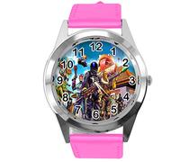 Orologio rotondo in pelle rosa HOT FG2