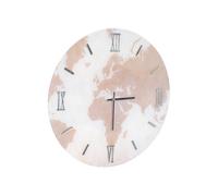 Orologio rotondo in vetro temperato con mappamondo Rosa D65 cm - CALIN