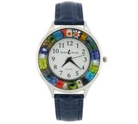 Orologio Serena Murano Millefiori Con Cinturino In Pelle - Blu