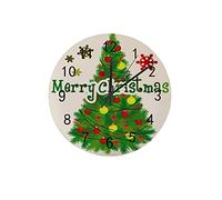 Orologio silenzioso Orologio da parete 12"Cartolina di Natale senza ticchettio Orologio a batteria Creativo Decorazioni per la casa alla moda per cucina Ufficio Scuola Soggiorno