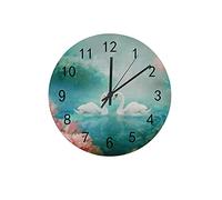 Orologio silenzioso Orologio da parete 12" Coppia di cigni bianchi senza ticchettio Fata incantata magica Orologio a batteria Creativo Decorazioni per la casa alla moda per cucina Ufficio Scuola Soggi