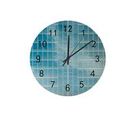 Orologio silenzioso Orologio da parete 12"Senza ticchettio Cielo blu Nube Vetro Finestre Arte moderna Orologio a batteria Creativo Decorazioni per la casa alla moda per cucina Ufficio Scuola Soggiorno