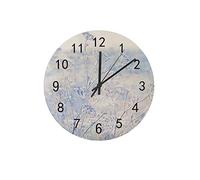 Orologio silenzioso Orologio da parete 12"Senza ticchettio Inverno Gelido Tempo Vacanze di Natale Orologio a batteria Creativo Decorazioni per la casa alla moda per cucina Ufficio Scuola Soggiorno