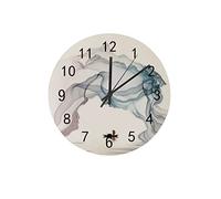 Orologio silenzioso Orologio da parete 12"Senza ticchettio Linea astratta Inchiostro Paesaggio Decorazione Orologio a batteria Creativo Decorazioni per la casa alla moda per cucina Ufficio Scuola Sogg