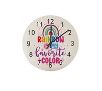 Orologio silenzioso Orologio da parete 12"Senza ticchettio Simpatico arcobaleno scandinavo Stile nordico Orologio a batteria Creativo Decorazioni per la casa alla moda per cucina Ufficio Scuola Soggio