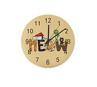 Orologio silenzioso Orologio da parete 12"Simpatico cartone animato Gatti che dormono Stile bambini Miao Orologio a batteria Creativo Decorazioni per la casa alla moda per cucina Ufficio Scuola Soggio