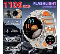 Orologio smart di moda LIGE con capacità batteria super grande da 1100 mAh, oltre 100 modalità sportive, torcia LED, bussola, risposta telefonica, impermeabile per la vita, previsioni meteo, registraz