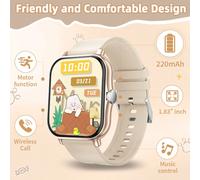 Orologio smart per bambini e ragazzi, nuovo modello 2025, batteria da 220mAh, schermo touch HD da 1,83", supporta chiamate e risposte, contapassi, contacalorie, varie modalità sportive, promemoria di 