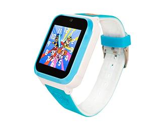 Orologio smart per bambini Paw Patrol con camera integrata e filtri a tema per modificare le foto, calcolatrice, giochi, Registratore e funzione di conteggio dei passi - Display di alta qualità (blu)
