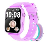 Orologio Smartwatch Bambini GPS 4G, Smartwatch Bambino Bambina con Telefono, Videochiamata Chat Vocale Sveglia Contapassi Camera Modalità Classe, Regalo per Ragazza e Ragazzo 4-12 Anni, Viola Chiaro