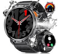 Orologio Smartwatch Uomo con 1,85'' Ampio Schermo HD /Torcia LED, 730mAh Smart Watch Militare con 24/7 Frequenza Cardiaca/SpO2 per Android iOS, IP68 Impermeabile 120+ Modalità Sport Fitness Tracker