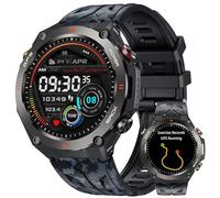 Orologio Smartwatch Uomo con GPS Sport: 1,45" Rotondo Orolog Intelligente con Chiamate Bluetooth Risposta Fitness Tracker 1ATM Impermeabile Monitoraggio Sonno 650mAH Batteria Compatibile iOS Android