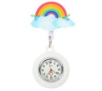 Orologio sospeso a scomparsa Bellissimo arcobaleno con clip a seconda mano sul risvolto orologio Glow in Dark per le donne, come mostrato nell'immagine., 9,5 X4CM, Sport