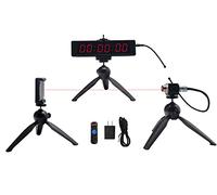 Orologio sportivo a LED da corsa, timer per traccia, conto alla rovescia digitale, con sensore e staffa, per corsa, corsa, corse di cavalli, pattinaggio a rotelle