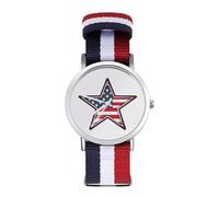 Orologio sportivo americano a cinque punte con stella per uomo donna cinturino in nylon orologio analogico al quarzo, Stile:, regular, Cinturino