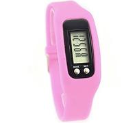 Orologio sportivo con display LCD, contapassi, per bambini, elettronico, in silicone, per bambini dai 3 ai 4 anni (rosa, taglia unica)