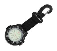 Orologio Sportivo Da Uomo Orologio Da Escursionismo Per Esterni Nero Senza Bussola Con Moschettone Cinturino in Nylon Ciondolo Con Cronometraggio