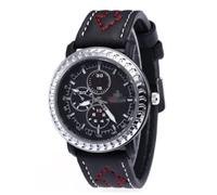 Orologio sportivo di moda maschile Personalità TRE Eye Scale Dial Orologio analogico al quarzo Business Casual Step Line Waisthole Watch